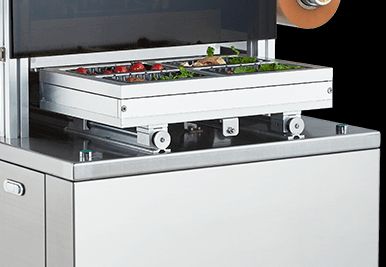 Automatic Vacuum Displacement Vertical Modified Atmosphere Sealer Plastic Customized Tray DQ480L-V High Quality Tray Sealer