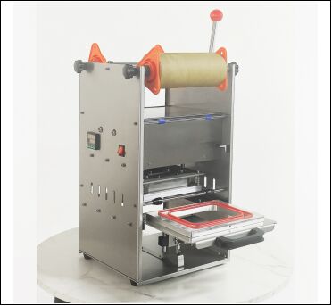 Compact Electric Manual Milk Tea Sealing Machine with Food-Grade Stainless Steel Body and 6061 Anodized Aluminum Mold