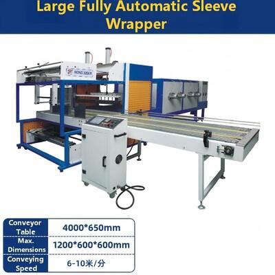Large Semi-automatic sleeve shrink wrapper for mineral water bottles beverage beer cans PE/POF film shrink wrapping