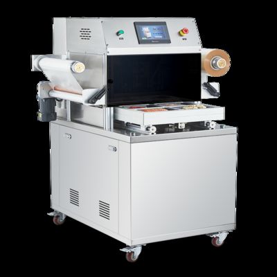 Полностью автоматическая вакуумная кожаная уплотнительная машина с пищевой 304 нержавеющей стали и 6061 анодированной алюминиевой формы для упаковки MAP