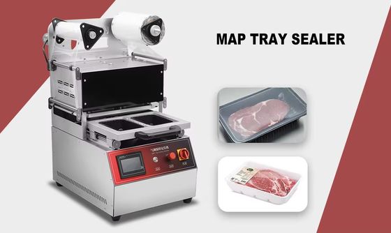 Food Grade 304 Stainless Steel Tray Sealing Machine DQ270T-E with 6061 Anodized Aluminum Mold and Integrated Control System