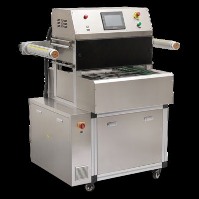 Modified Atmosphere Fully Automatic Chain Modified Atmosphere Plastic Tray Sealer DQ580SAT-E High Quality Tray Sealer Machine